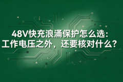 48V快充浪涌保护怎么选：工作电压之外，还要核对什么？