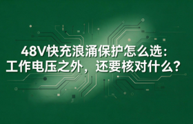 48V快充浪涌保护怎么选：工作电压之外，还要核对什么？